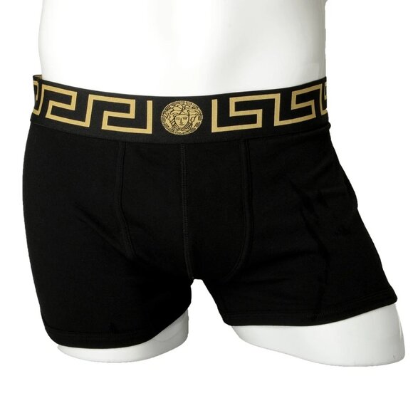 Versace Men's Low Rise Trunk Bi-Pack Black Underwear Versace Sz 3 US XS IT 46